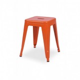 Krzesło kawiarniane PARIS inspirowane TOLIX taboret pomarańczowy