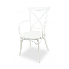 Krzesło ślubne CROSS-BACK FIORINI GRAND białe