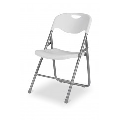 Krzesło cateringowe składane POLY 9 biało/szare