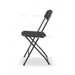 Krzesło cateringowe składane POLY 7 czarno/szare